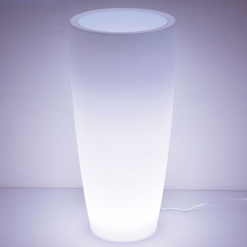 Vaso Luminoso da Giardino a LED Ø33 cm in Resina 5W Cypress Bianco Freddo-3