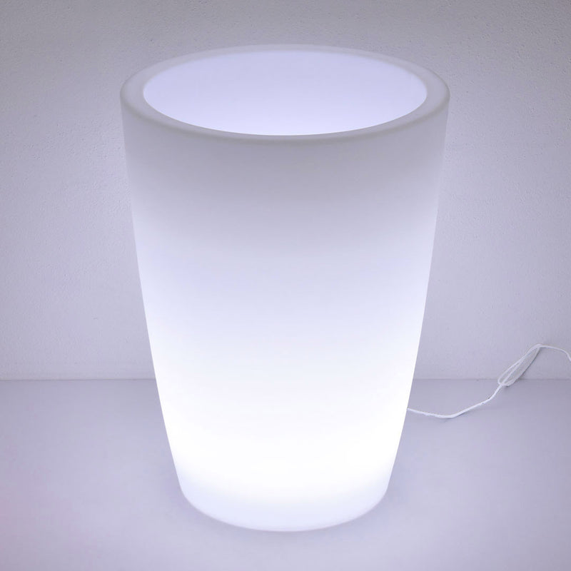 Vaso Luminoso da Giardino a LED Ø40 cm in Resina 5W Cypress Bianco Freddo-3