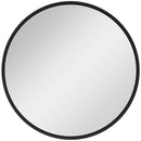 Specchio Rotondo da Parete Ø61 cm  in Lega di Alluminio Nero-1