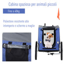 Carrello Rimorchio per Cani da Bicicletta Impermeabile  Grigio e Blu-4
