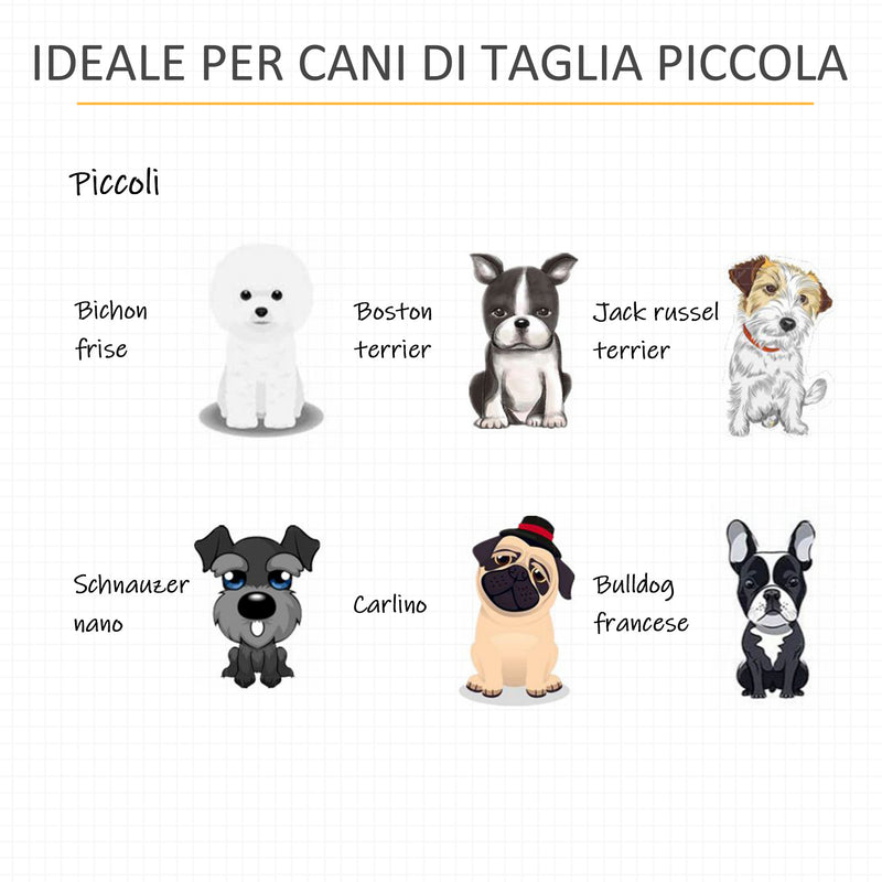 Cuccia per Cani di Piccola Taglia 64,5x48x70,5 cm in Legno e Acciaio Bianco e Quercia-6
