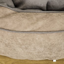 Cuccia Imbottita per Cani e Gatti 85x85x35 cm in Tessuto Grigio-8