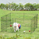 Recinto per Cani Gatti Cuccioli Roditori Recinzione Rete Gabbia 8 Pezzi 61x61 cm Nero -2