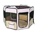 Recinto Box per Animali Domestici in Tessuto Oxford Rosa Ø116x71 cm -1