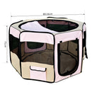 Recinto Box per Animali Domestici in Tessuto Oxford Rosa Ø116x71 cm -3