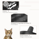 Sgabello Cuccia con cuscino per cane gatto nero 39x39x42 cm -5