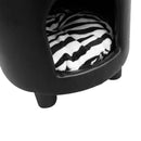 Sgabello Cuccia con cuscino per cane gatto nero 39x39x42 cm -9