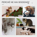 Tiragraffi con Cuccia per Gatti in Legno Sisal 59x39x62 cm  Grigia-7