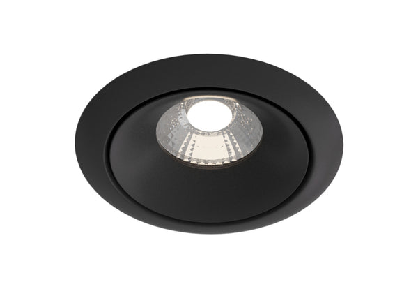 Faretto da incasso Downlight in Alluminio Yin Nero sconto