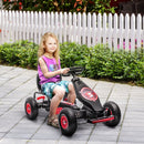 Go-Kart a Pedali per Bambini con Sedile Regolabile Rosso-2