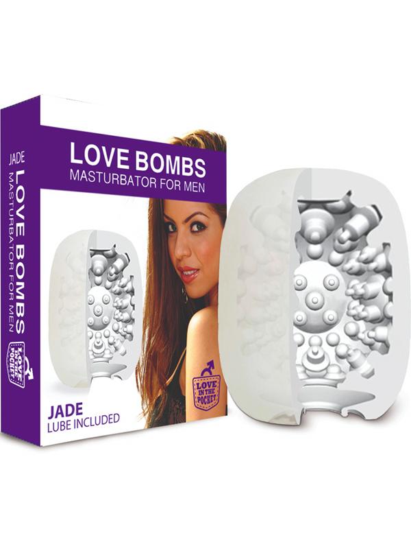 acquista Love Bombs - Masturbatore Jade Trasparente