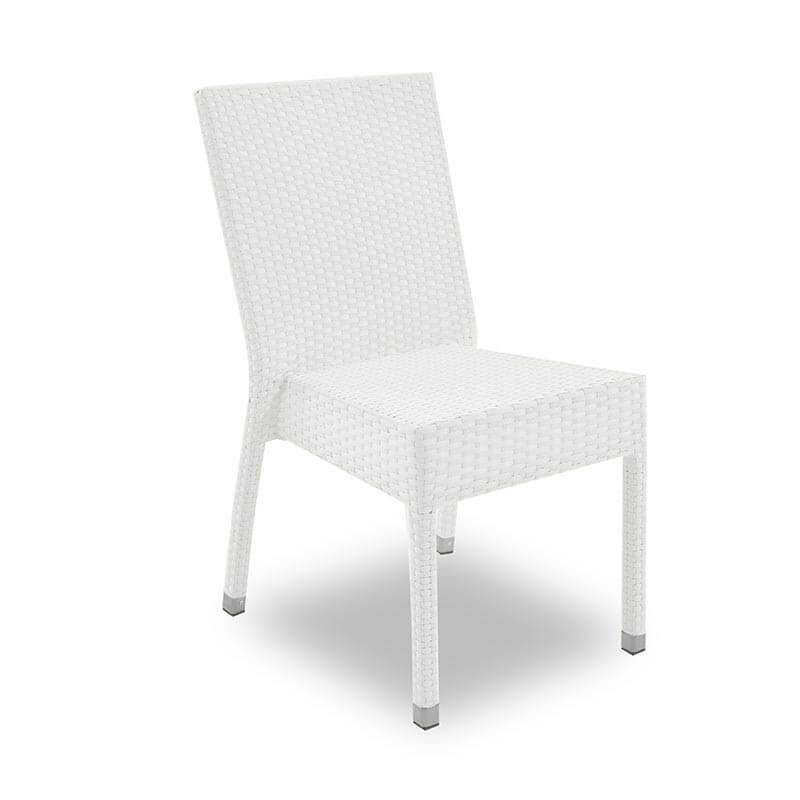 Set Tavolo e 4 Sedie da Giardino in Alluminio e Hularo Bianco-2