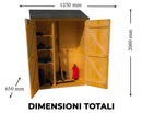Casetta Box da Giardino 1,2x0,6 m con Pavimento in Legno Picea Massello 16mm Eden-5