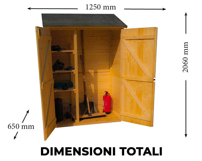 Casetta Box da Giardino 1,2x0,6 m con Pavimento in Legno Picea Massello 16mm Eden-5
