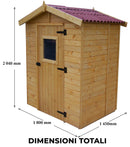 Casetta Box da Giardino 1,6x1,2 m con Pavimento in Legno Picea Massello 16mm Eden-5
