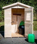 Casetta Box da Giardino 1,6x1,2 m con Pavimento in Legno Picea Massello 16mm Eden-7