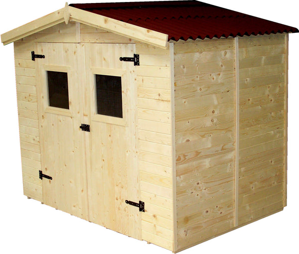 acquista Casetta Box da Giardino 2,4x1,6 m con Pavimento in Legno Picea Massello 16mm Eden