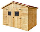 Casetta Box da Giardino 2,8x2 m con Pavimento in Legno Picea Massello 16mm Eden-1
