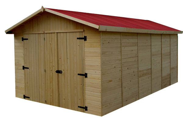 Box Auto Garage da Esterno 2,8x4,8 m Senza Pavimento in Legno Picea Massello 16mm Eden prezzo