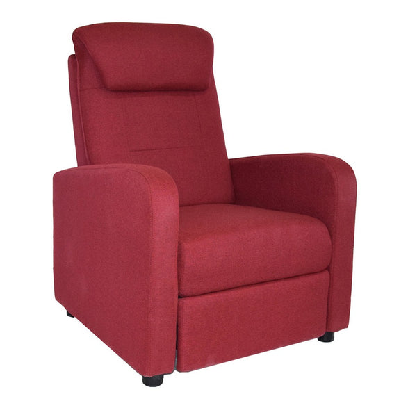 acquista Poltrona Relax Reclinabile Manuale in Tessuto Marta Bordeaux