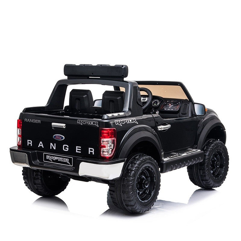 Auto Elettrica Bambini 12V 2 Posti COSTWAY: Cassone Ribaltabile, Telecomando, Luci LED, Per 3-8 Anni