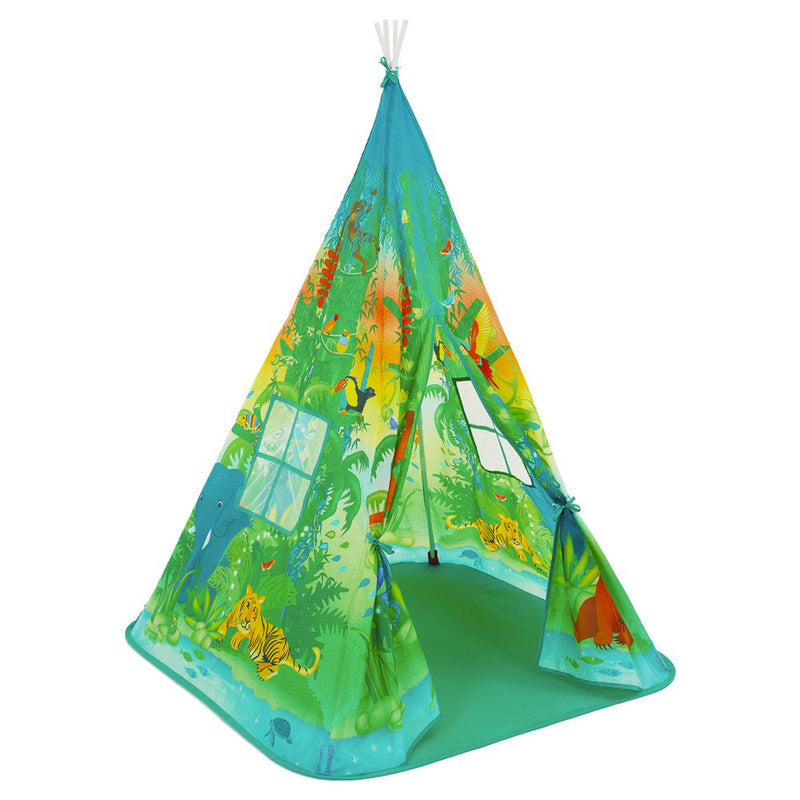 Tenda Casetta per Bambini Triangolare Fun 2 Give Giungla Verde-1