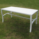 Tavolino Chloe 92x45x45 h cm in Acciaio Bianco-2