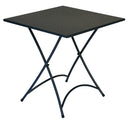 Tavolino Quadrato Pieghevole 70x70 cm in Ferro Vorghini Stresa Nero-1