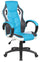 Sedia da Gaming Ergonomica 61x66x116 cm in Similpelle Bianca e Azzurra
