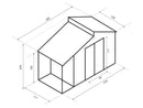 Casette Box da Giardino Porta Utensili con Porticato 293x129 cm in Metallo Grigio-3