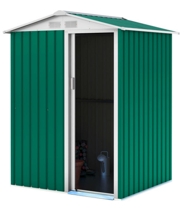 Casette Box da Giardino Porta Utensili 145x120 cm in Metallo Verde online