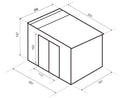 Casette Box da Giardino Porta Utensili 267x181 cm in Metallo Silver-3