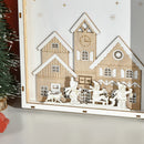 Calendario Avvento di Natale a forma di Libro 22x7x32 cm con Temi natalizi in Legno Bianco-7