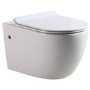 Coppia di Sanitari WC e Bidet Sospesi Filo Muro in Ceramica 36,5x56x37cm Bianco-2