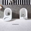 Coppia di Sanitari WC e Bidet Sospesi Filo Muro in Ceramica 36,5x56x37cm Bianco-7
