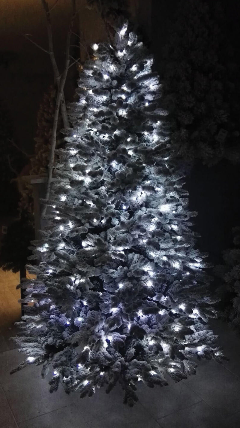 Albero Di Natale Luminoso Led Bianco Freddo Abetone-3
