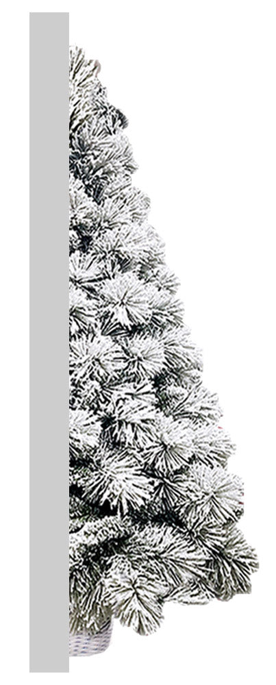 Albero di Natale Artificiale Innevato da Parete Basket White Varie Misure-2