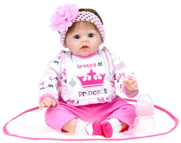 online Bambola Reborn Femmina Realistica in Vinile 30cm Seduta Kidfun Real Baby Emmy