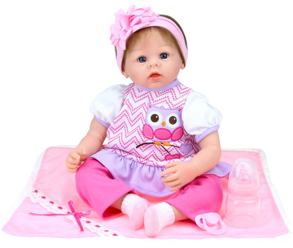Bambola Reborn Femmina Realistica in Vinile 30cm Seduta Kidfun Real Baby Lu Lu acquista