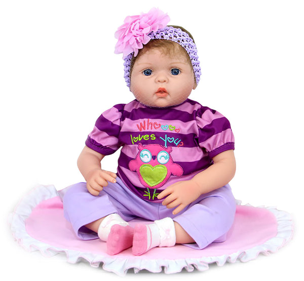 online Bambola Reborn Femmina Realistica in Vinile 30cm Seduta Kidfun Real Baby Yolanda