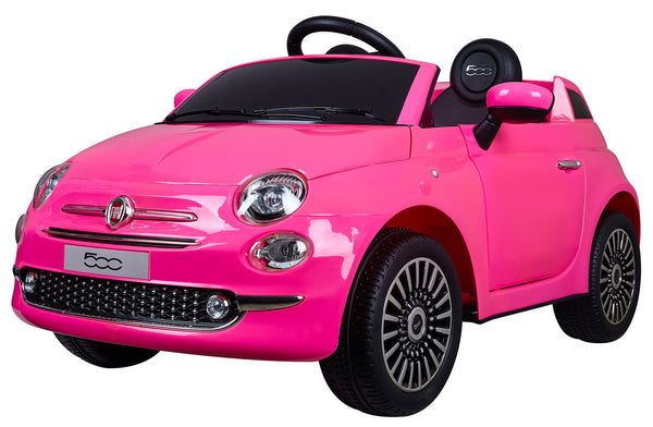 acquista Macchina Elettrica per Bambini 12V con Licenza Fiat 500 Rosa