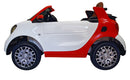 Macchina Elettrica per Bambini 12V Smart Fortwo Cabrio Bianca-2
