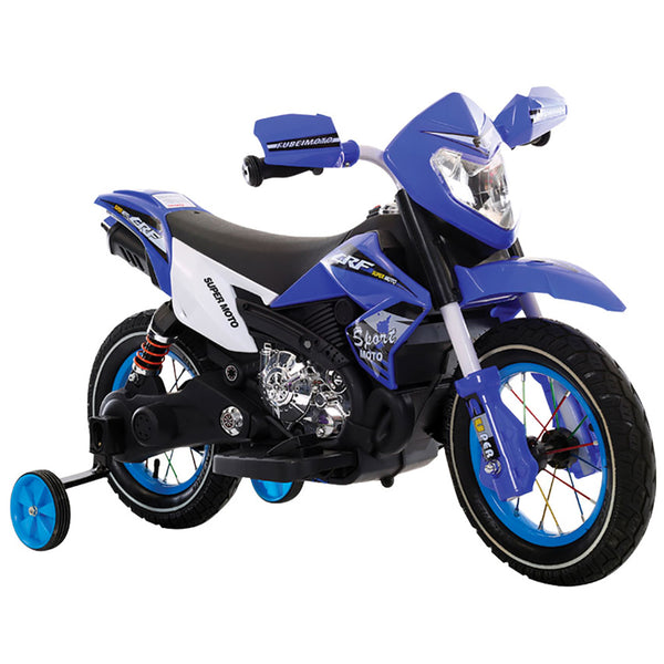 acquista Moto Motocicletta Elettrica per Bambini 6V Kidfun Motocross Blu