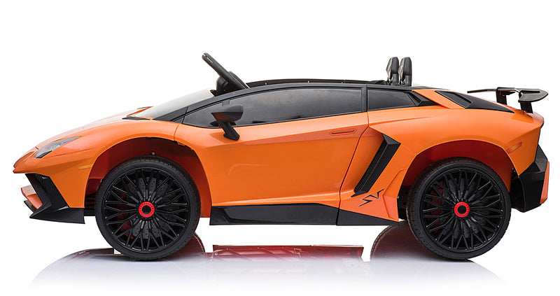 Macchina Elettrica per Bambini 12V Lamborghini Aventador Roadster SV Arancione-2