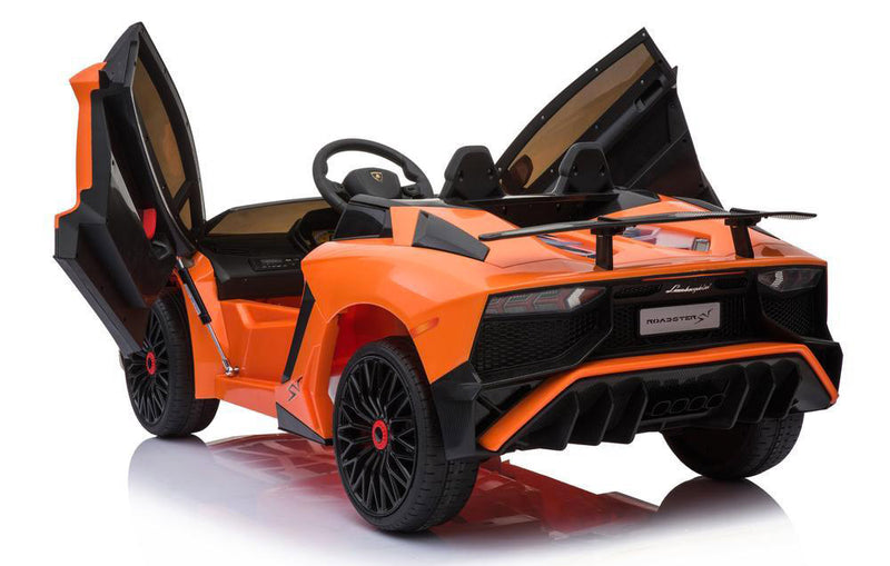 Macchina Elettrica per Bambini 12V Lamborghini Aventador Roadster SV Arancione-3