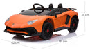 Macchina Elettrica per Bambini 12V Lamborghini Aventador Roadster SV Arancione-5