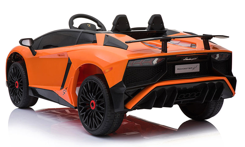 Macchina Elettrica per Bambini 12V Lamborghini Aventador Roadster SV Arancione-7