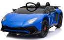 Macchina Elettrica per Bambini 12V Lamborghini Aventador Roadster SV Blu-3