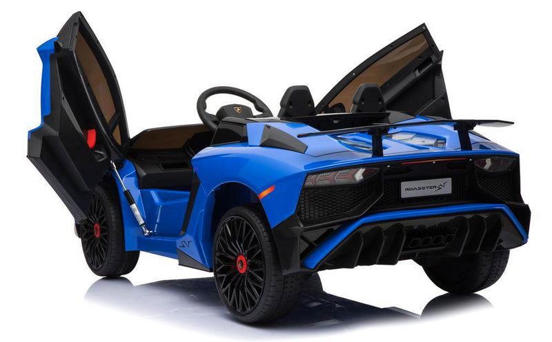 Macchina Elettrica per Bambini 12V Lamborghini Aventador Roadster SV Blu-8