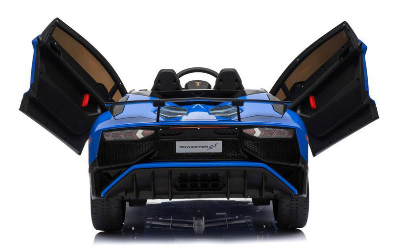 Macchina Elettrica per Bambini 12V Lamborghini Aventador Roadster SV Blu-9